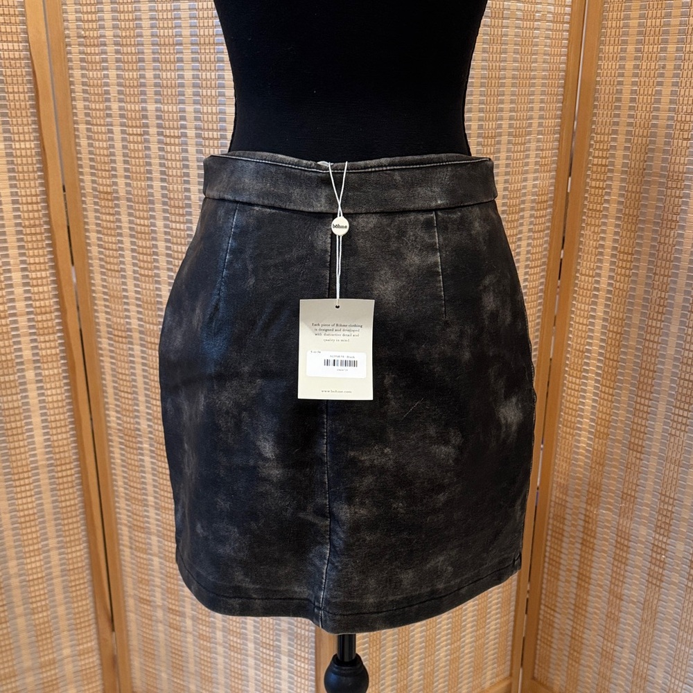 Bohme Distressed Black Mini Skirt - Picture 4 of 6